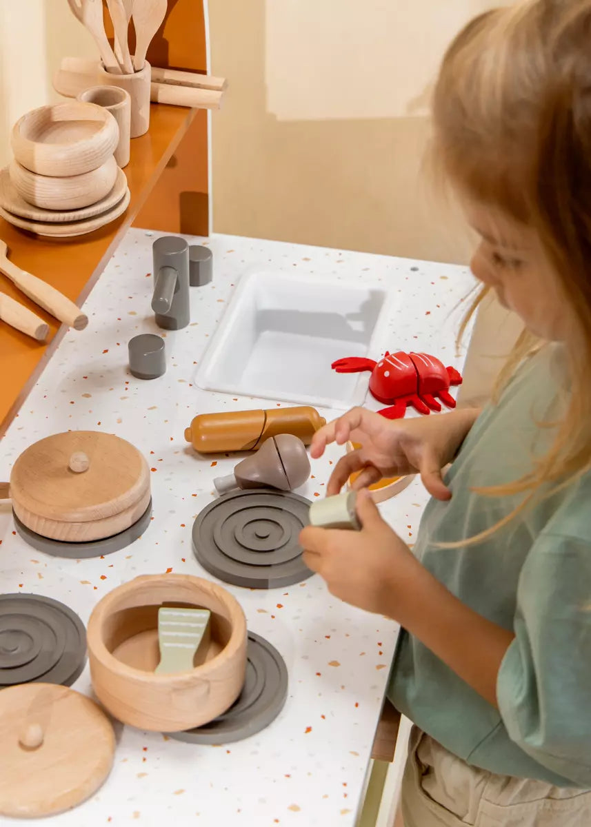 Wooden Meat & Fish Playset